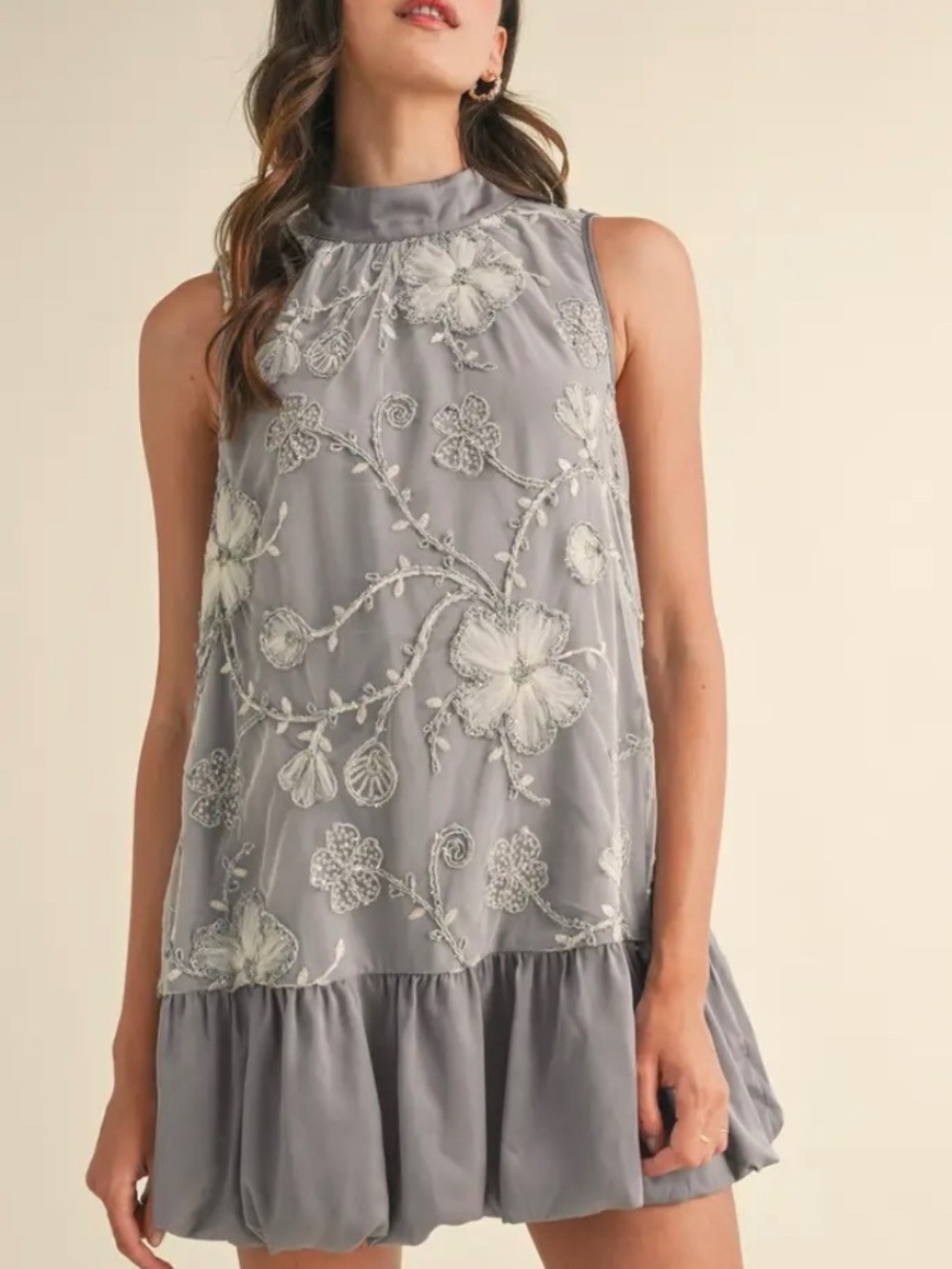 Embellished mini dress